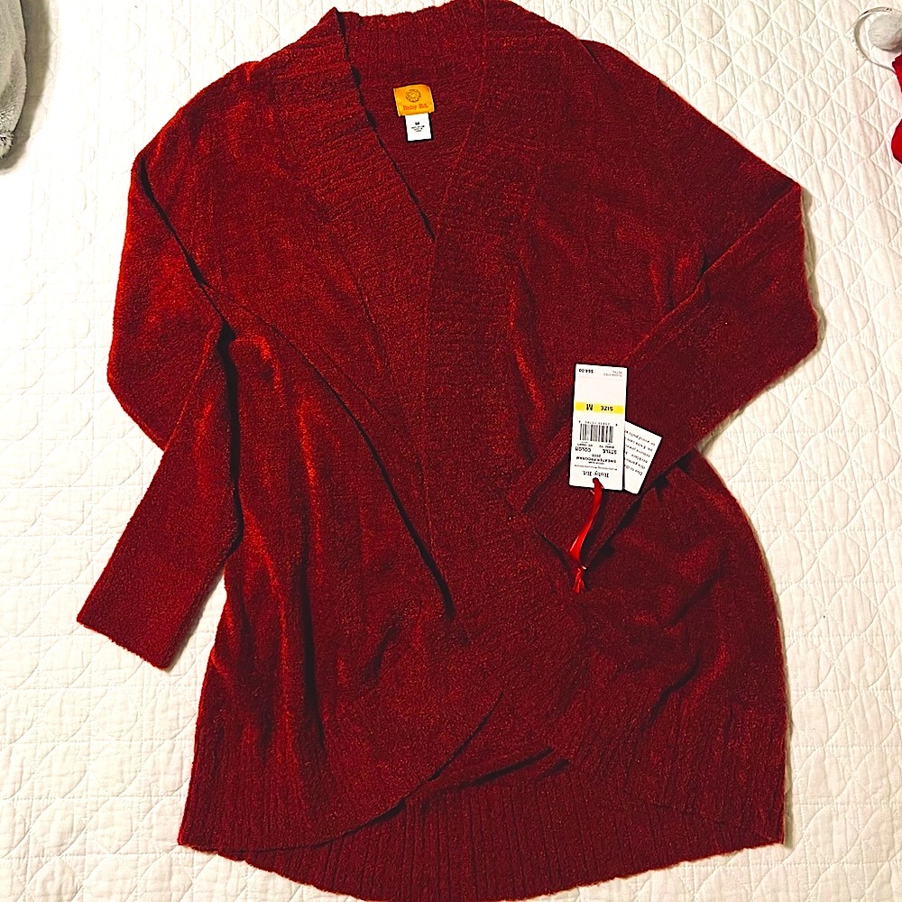 Ruby Rd..~  Gorgeous cranberry Cardigan